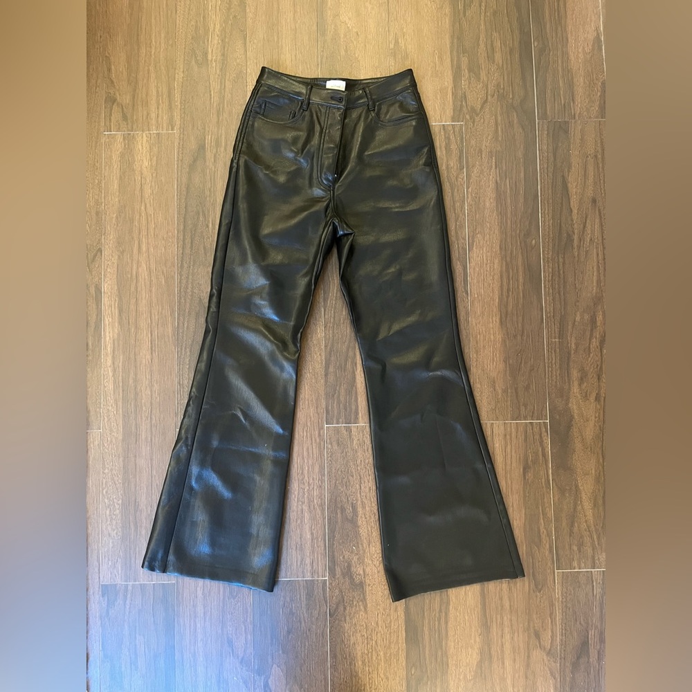 Wilfred Aritzia black leather pants